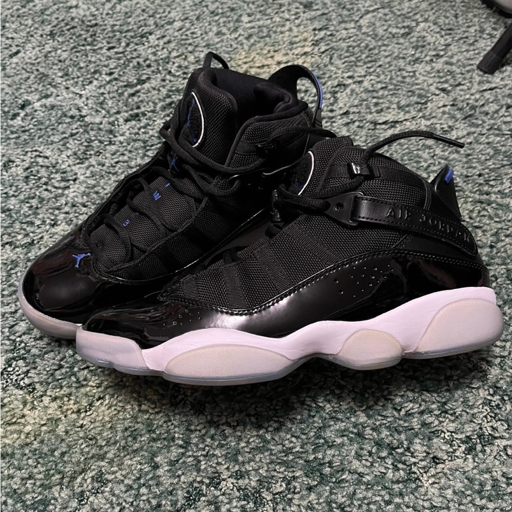 Mens Nike Air Jordan 6 Rings Mid Top Basketball Shoes sz 9.5 322992-016 Black